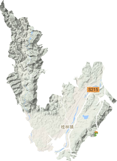 桂林镇地形图