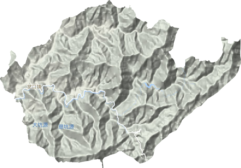 岔口镇地形图