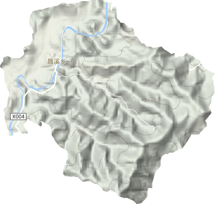 昌溪乡地形图