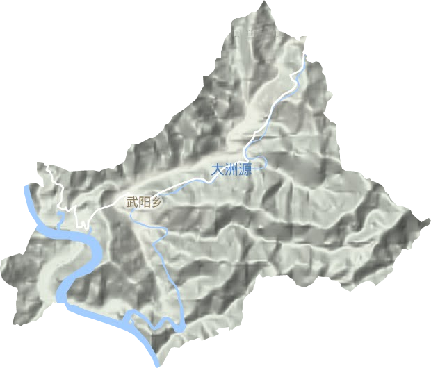 武阳乡地形图