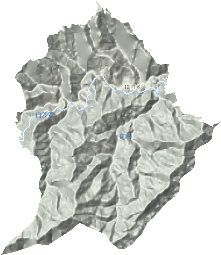 璜田乡地形图