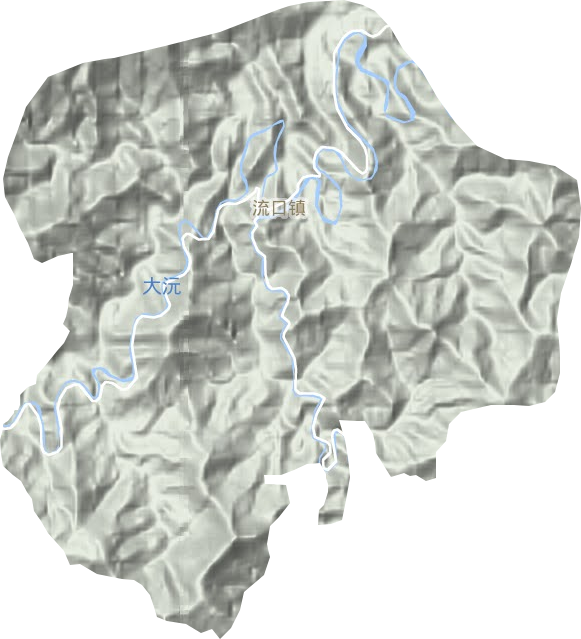 流口镇地形图