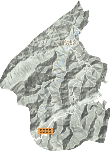 鹤城乡地形图