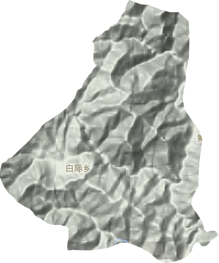 白际乡地形图