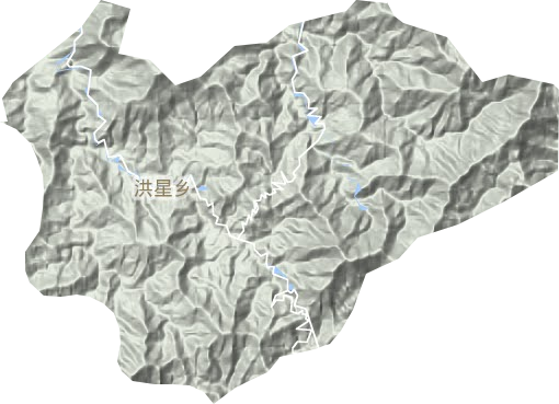 洪星乡地形图