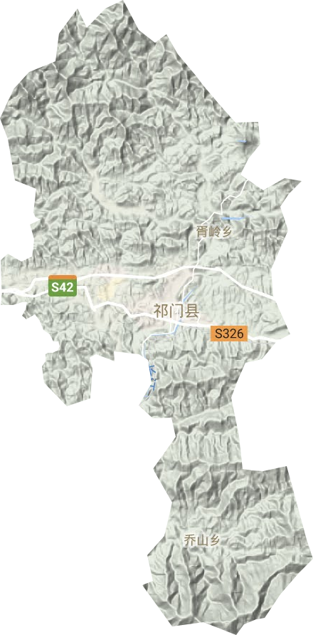 祁山镇地形图