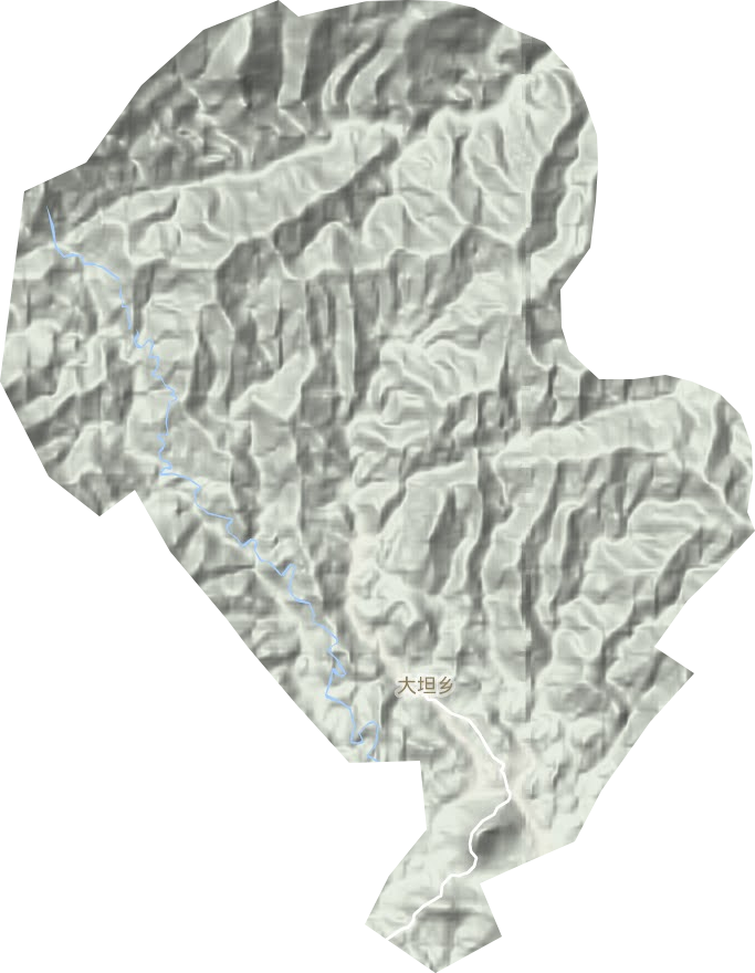 大坦乡地形图