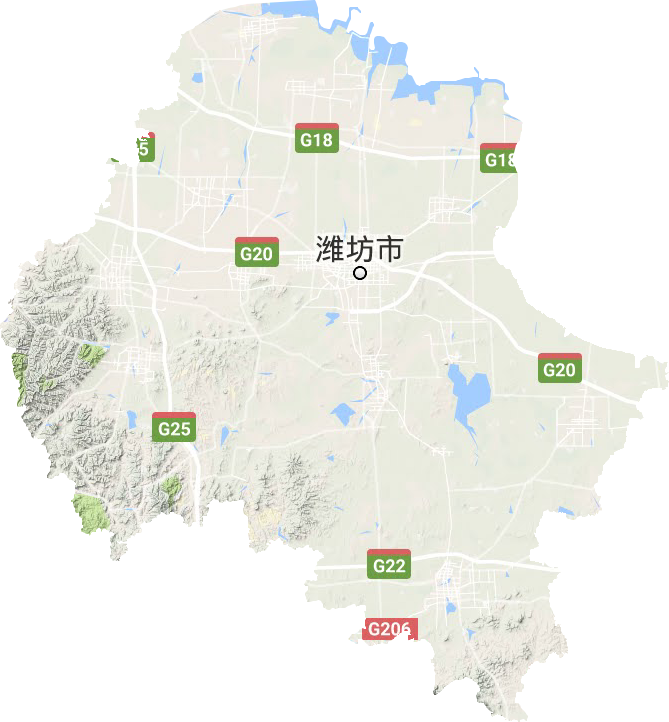 潍坊市地形图