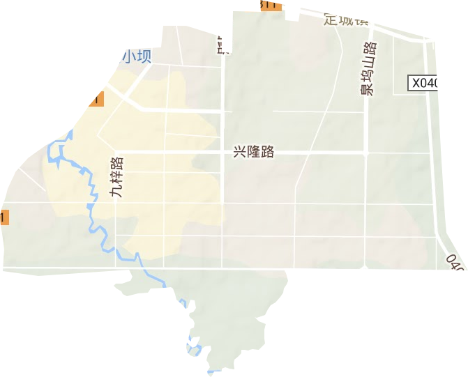 定远县工业园区地形图