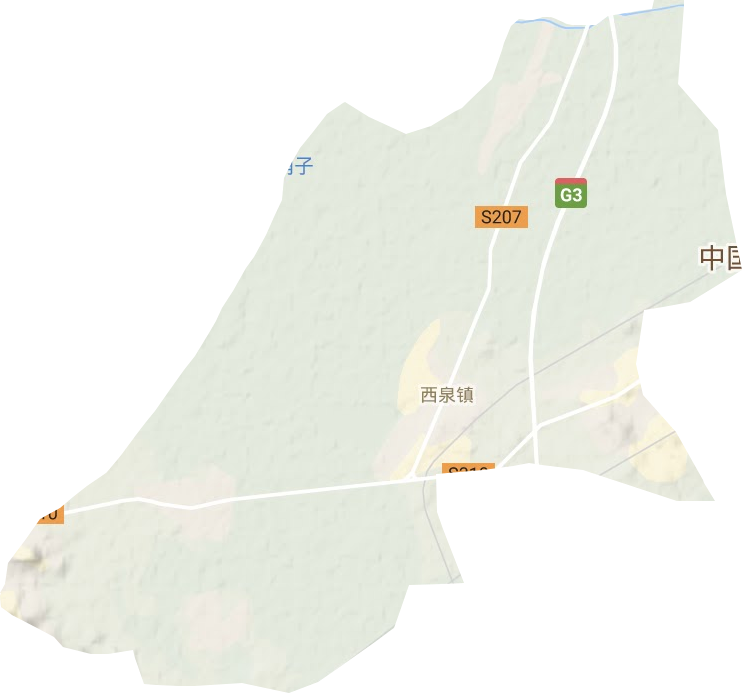 西泉镇地形图