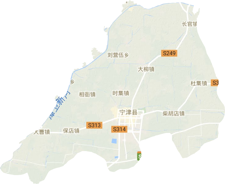 宁津县地形图