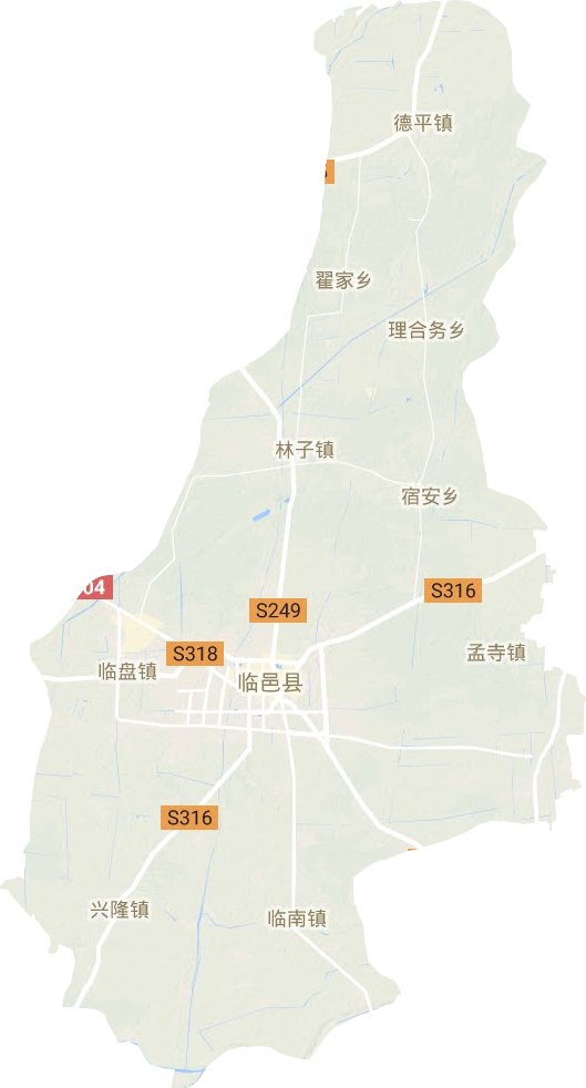 临邑县地形图