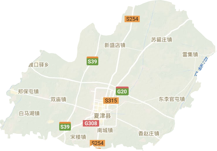 夏津县地形图