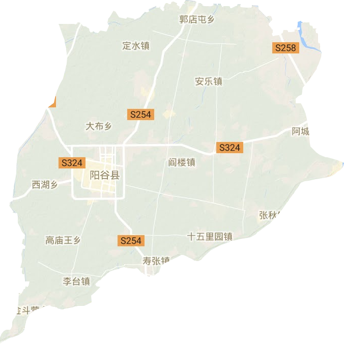 阳谷县地形图