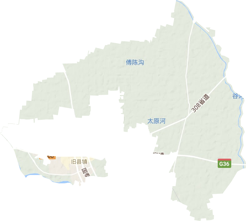 旧县镇地形图