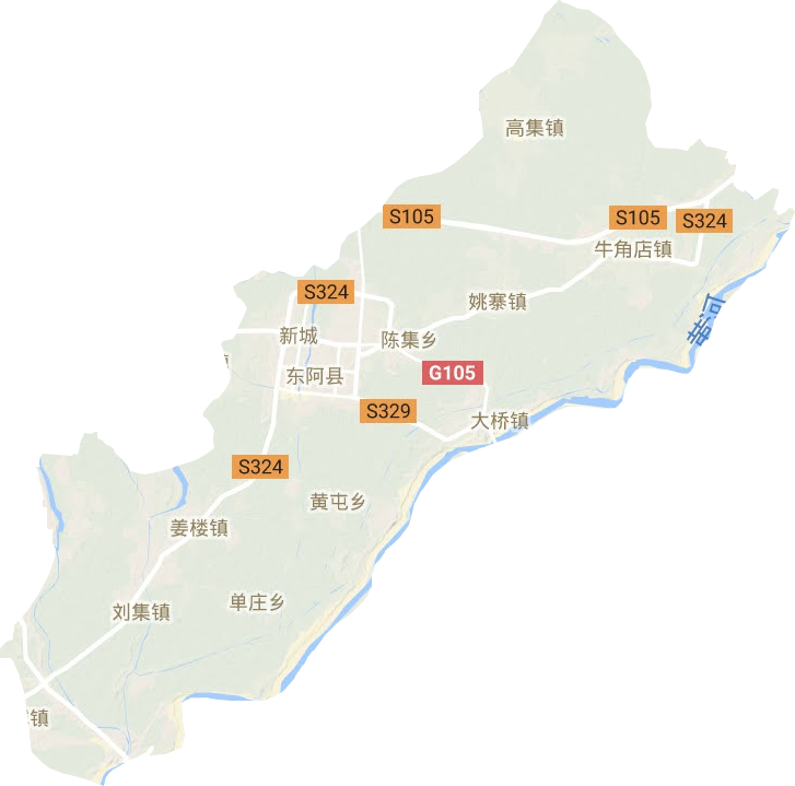东阿县地形图