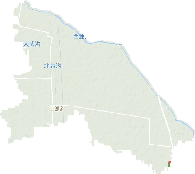 二郎乡地形图