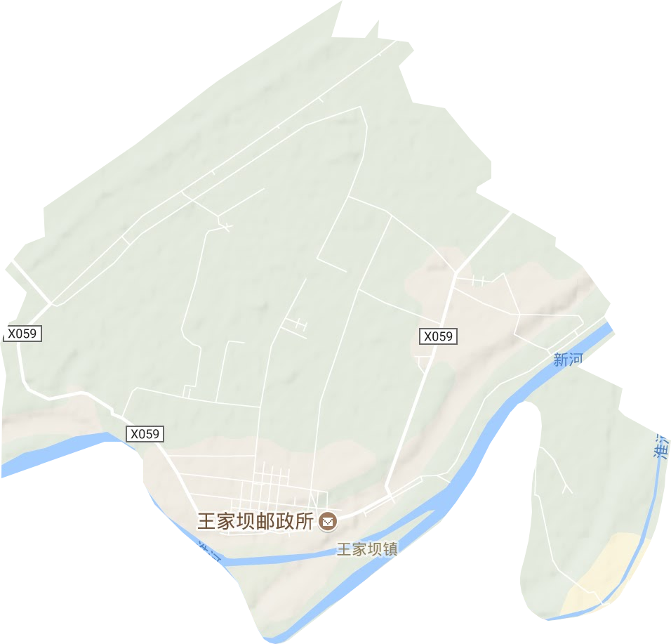 王家坝镇地形图