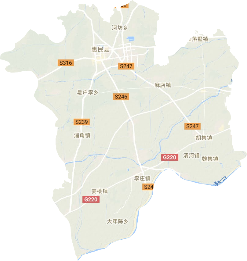 惠民县地形图