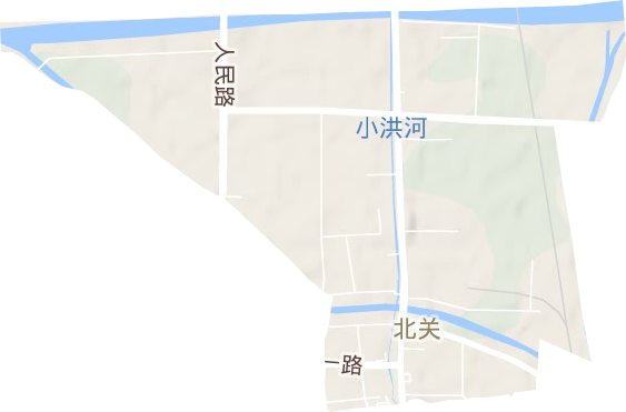 北关街道地形图