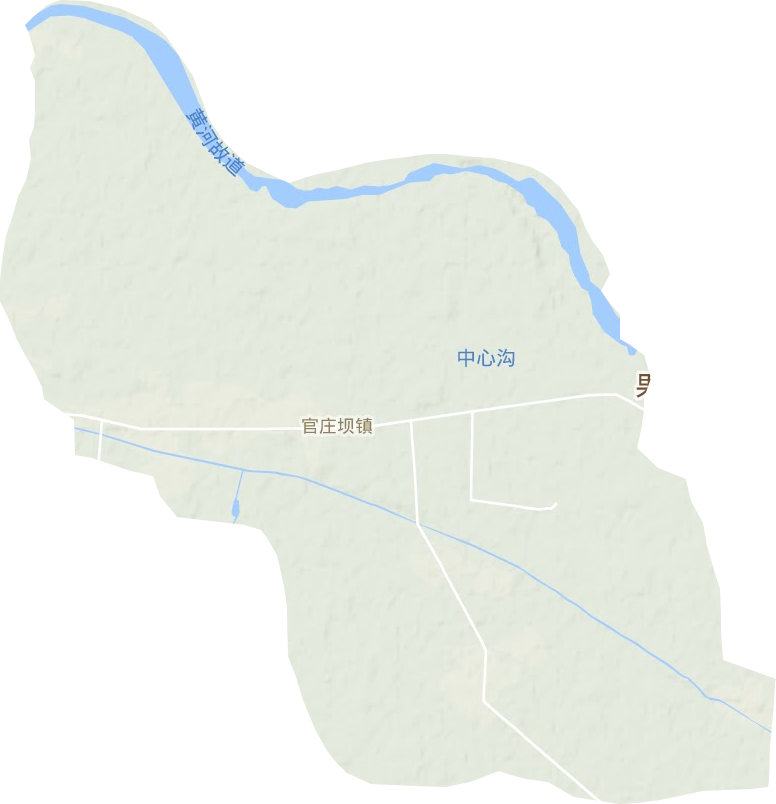 官庄坝镇地形图
