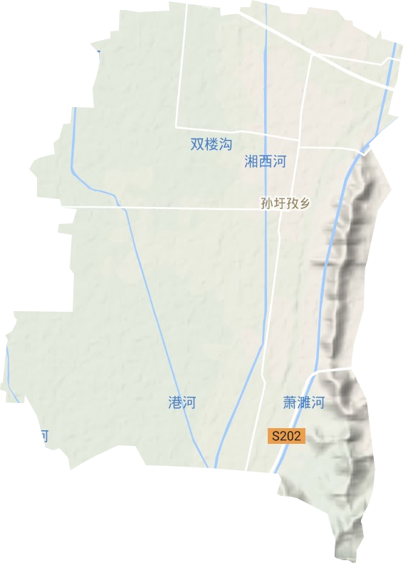 孙圩子乡地形图