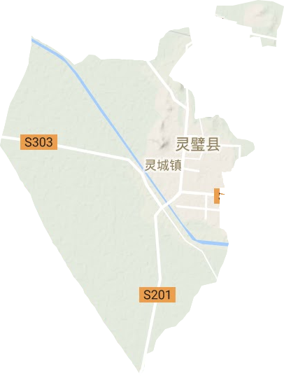 灵城镇地形图