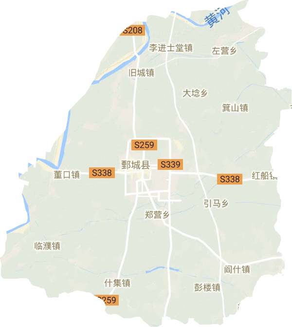 鄄城县地形图