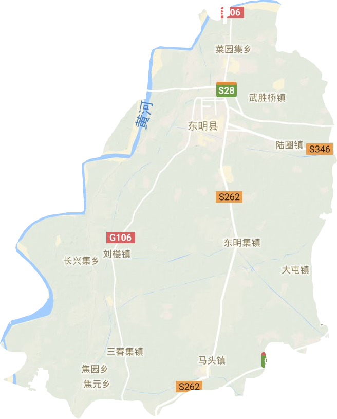 东明县地形图