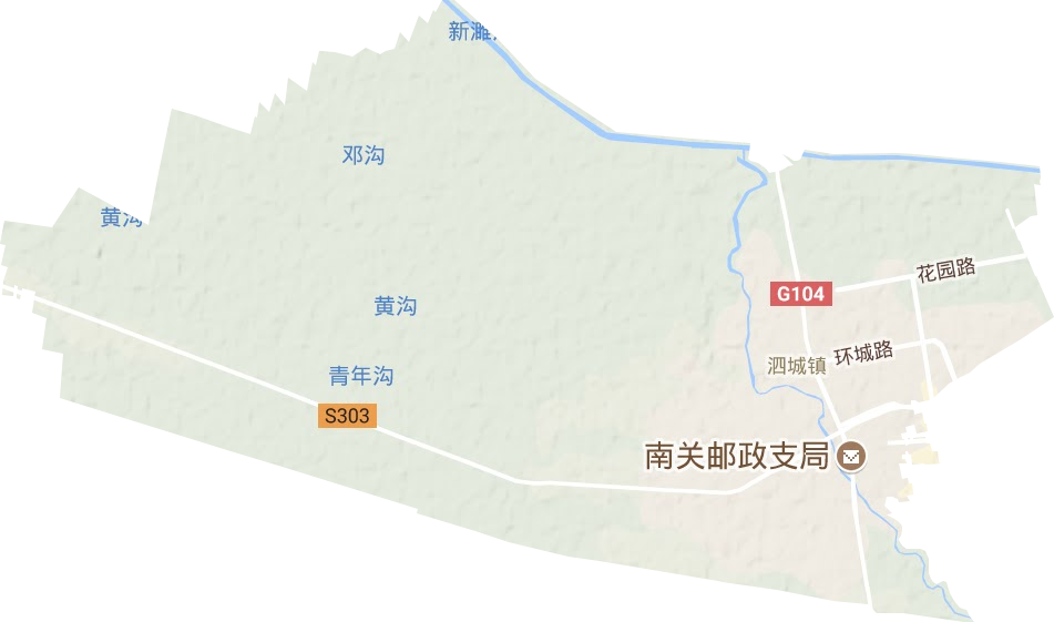 泗城镇地形图