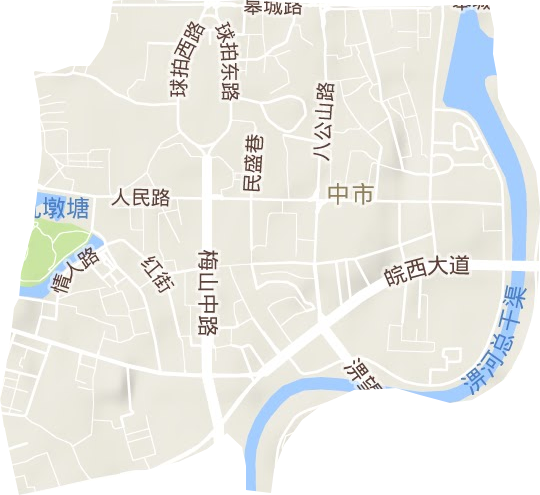 中市街道地形图