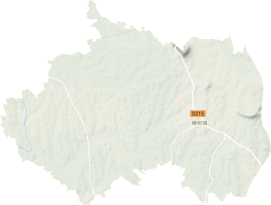 椿树镇地形图