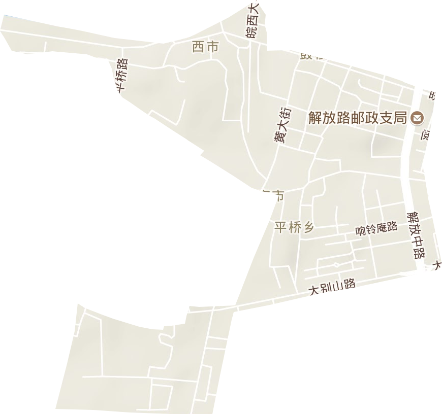 西市街道地形图