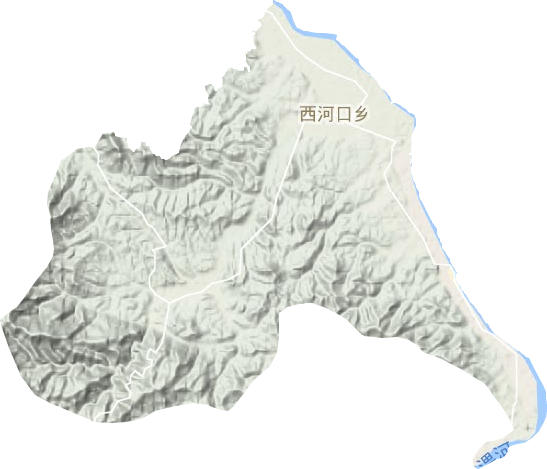 西河口乡地形图