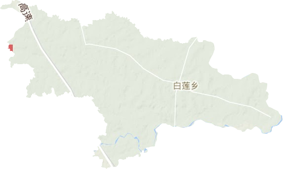 白莲乡地形图