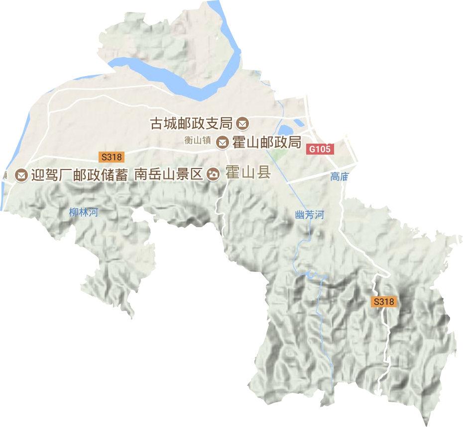 衡山镇地形图