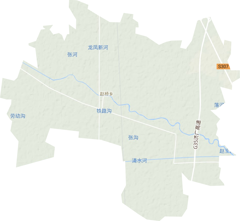 赵桥乡地形图