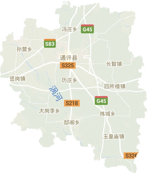 通许县地形图