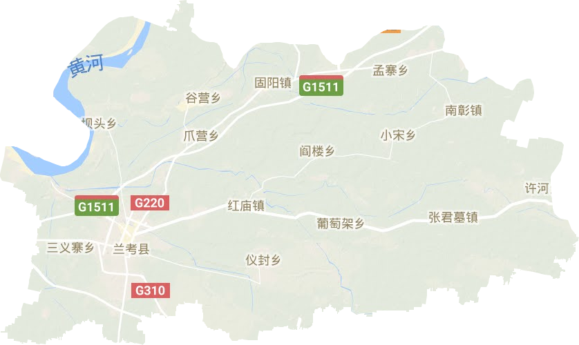 兰考县地形图