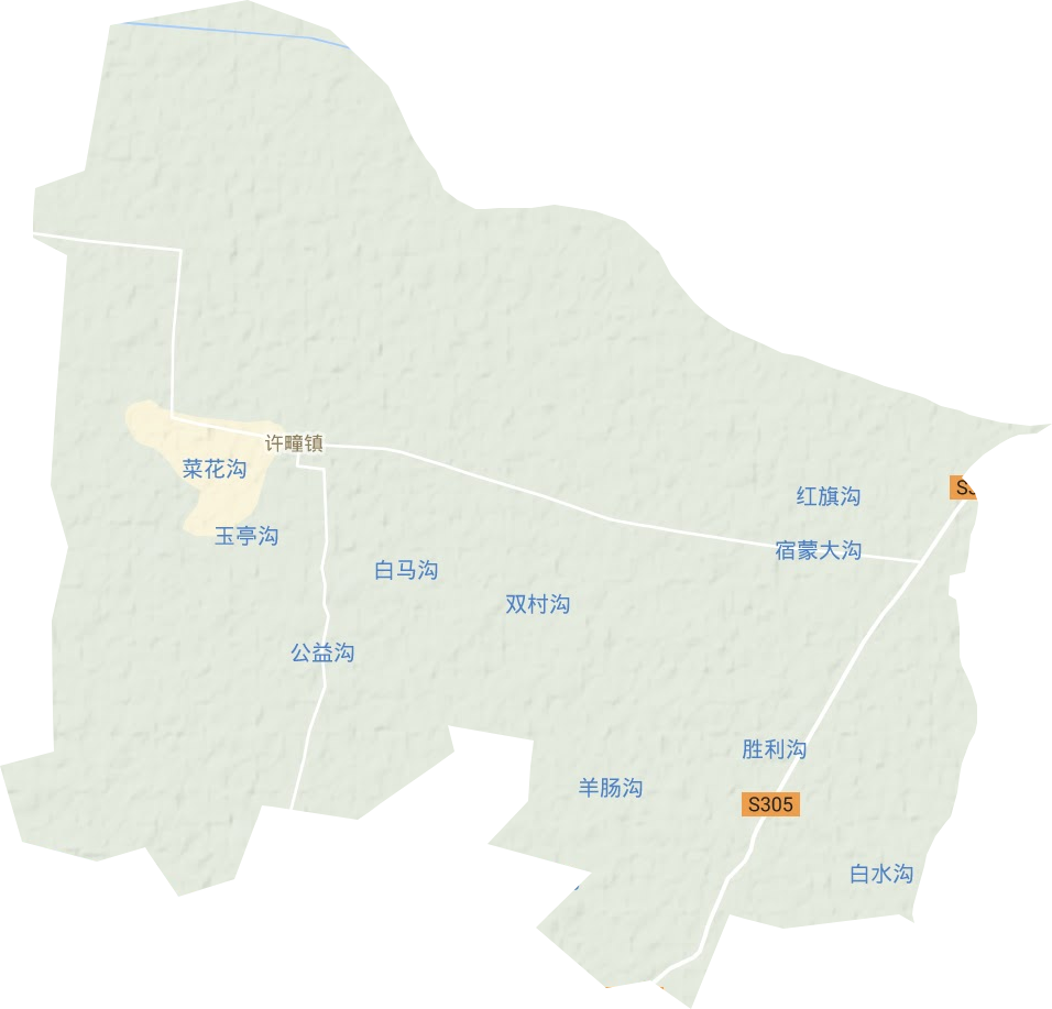 许疃镇地形图