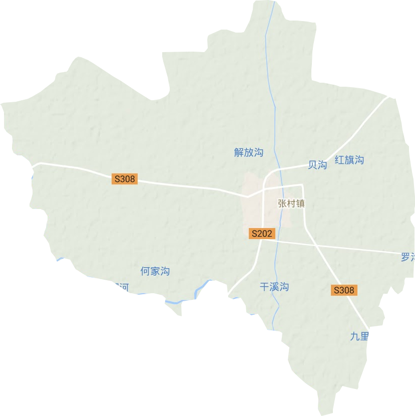 张村镇地形图
