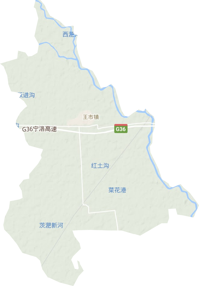 王市镇地形图