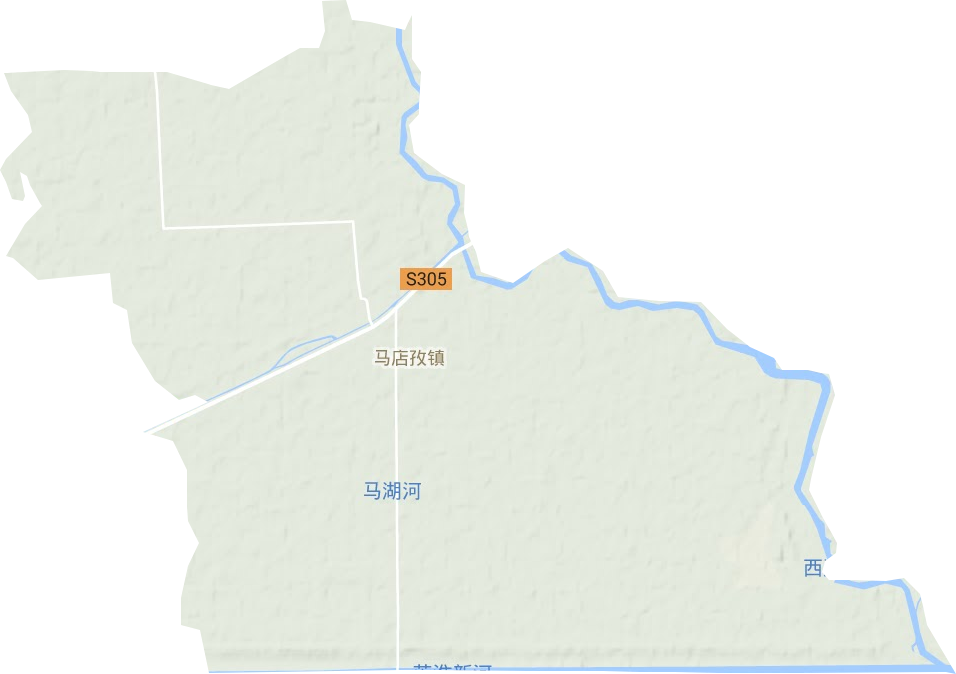 马店孜镇地形图