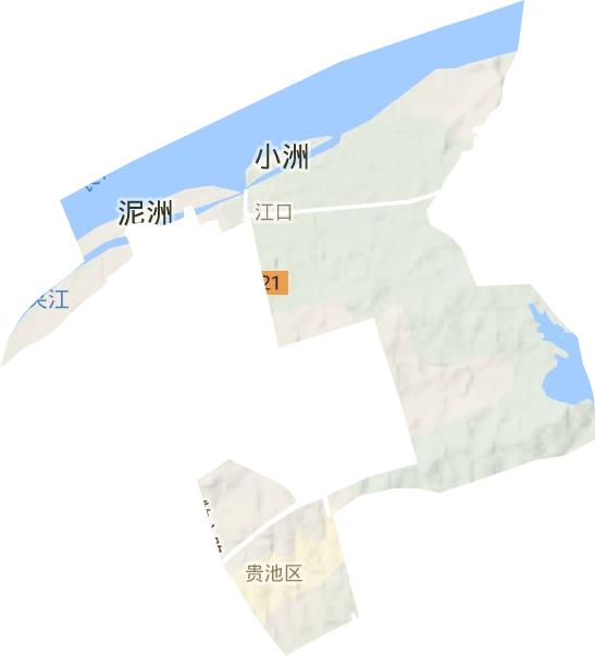 江口街道地形图