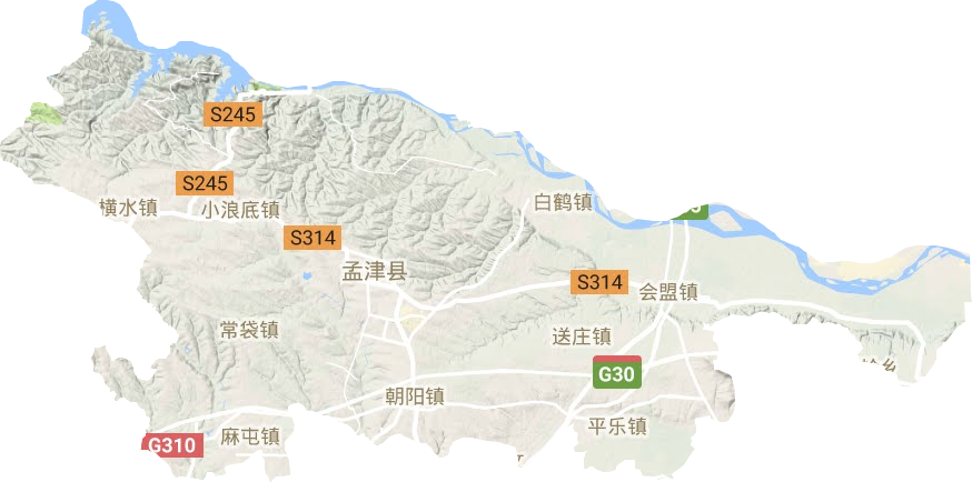 孟津县地形图