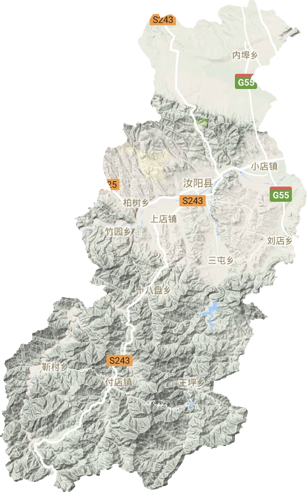 汝阳县地形图