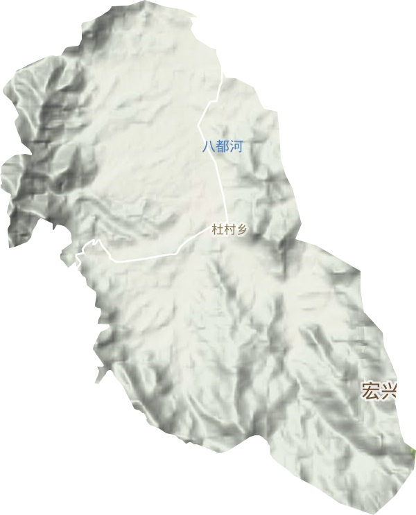 杜村乡地形图