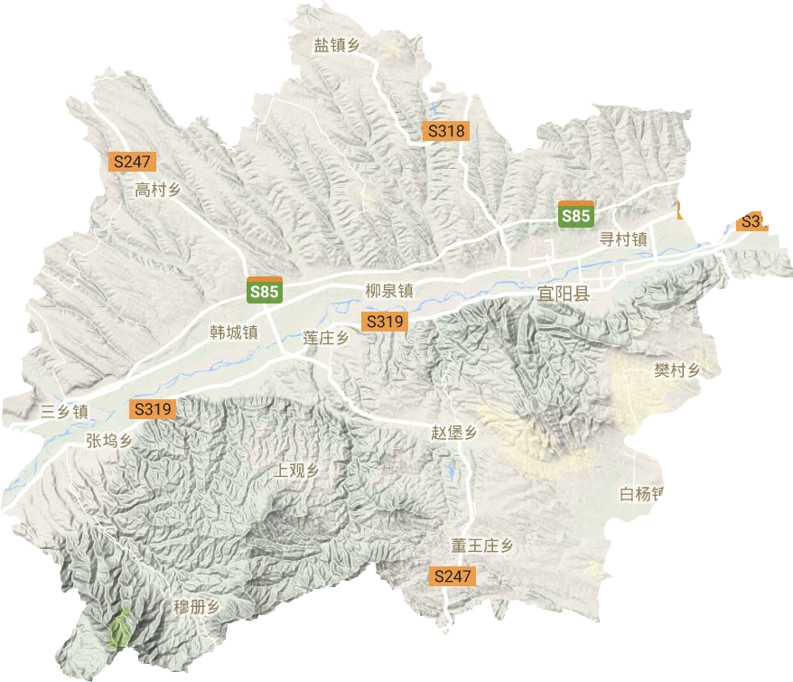 宜阳县地形图