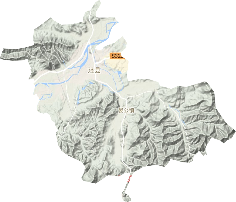 泾川镇地形图