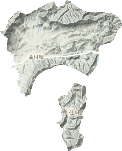 俞村镇地形图